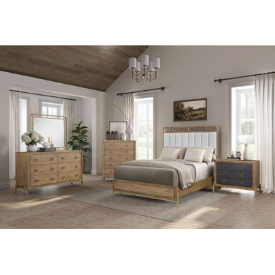 Upholstered And Strap Panel Bed