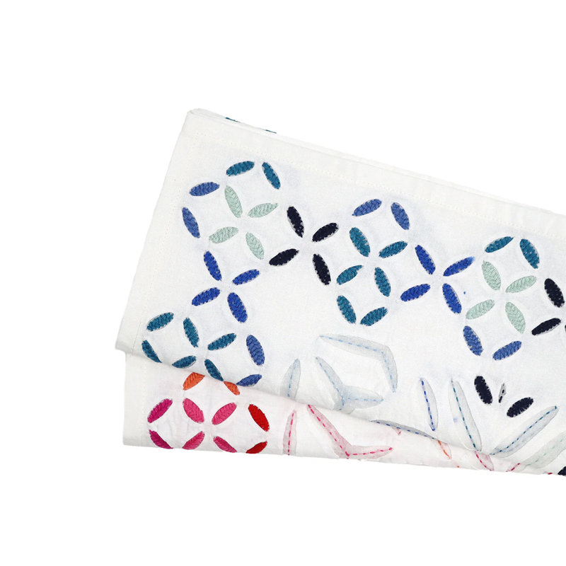 Malta Napkin, White/Pink/Orange