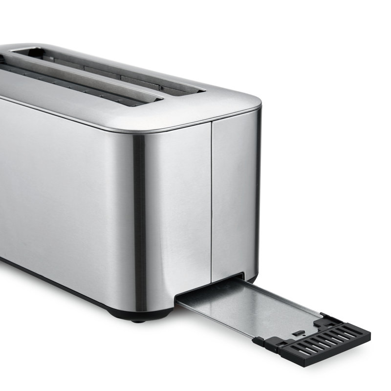 Salton Stainless Steel Digital 4-Slice Long Slot Toaster