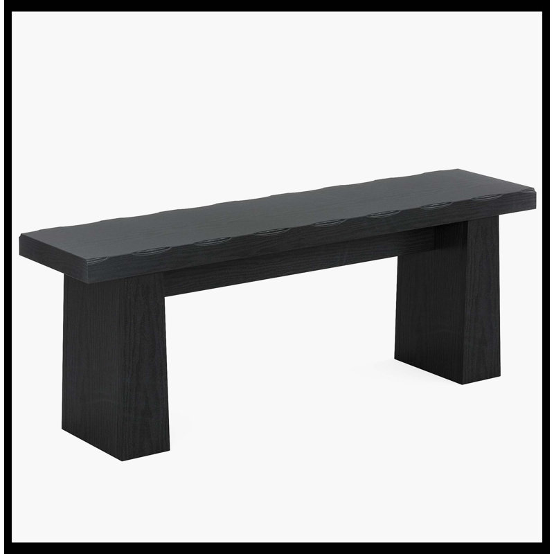 47" Entryway Bench, Wooden Dining Table Bench End Of Bed Bench, Black