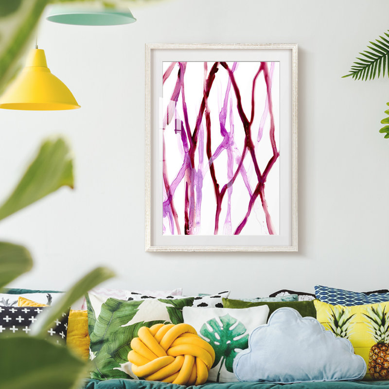 «RunnelXVI», reproduction encadrée, H 28,5 po x l 20,5 po, Blanc