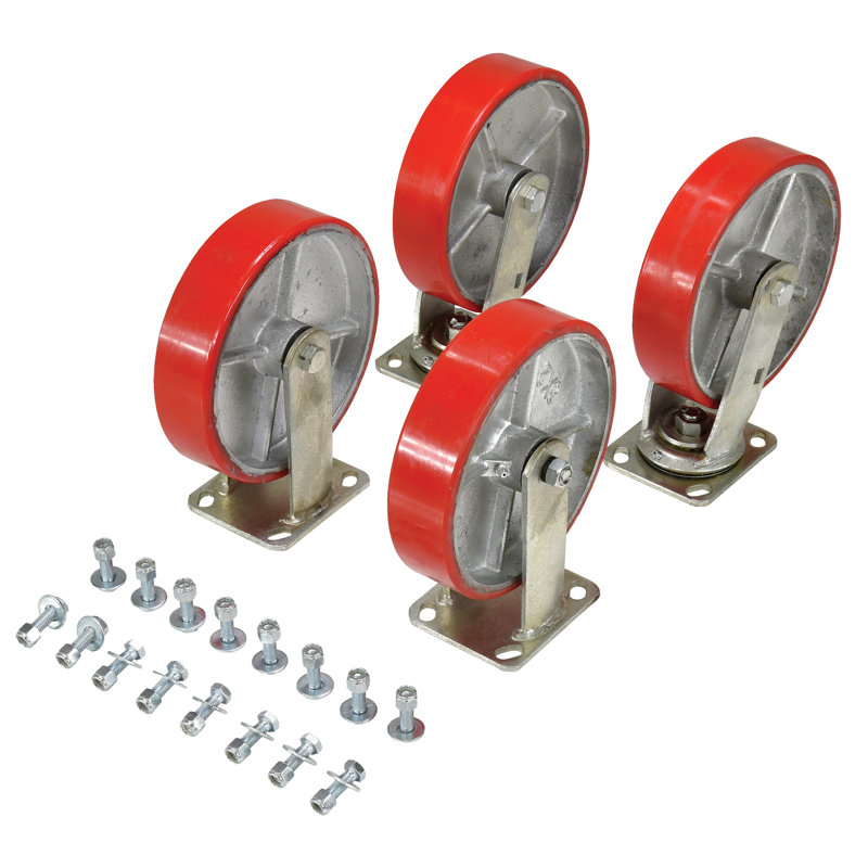 Ensemble de roulettes en acier