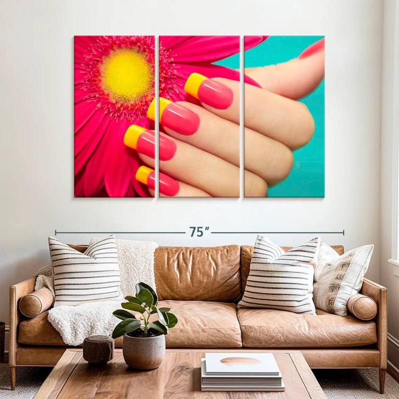 Shuttleworth Gerbera Inspired Nails, 42" H x 65" W