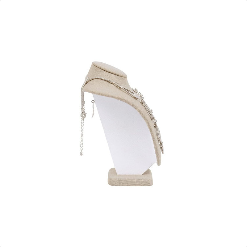Boîte à bijoux Murtis +, H 4,8 po x l 5,47 po x P 8,31 po, Lin brun clair