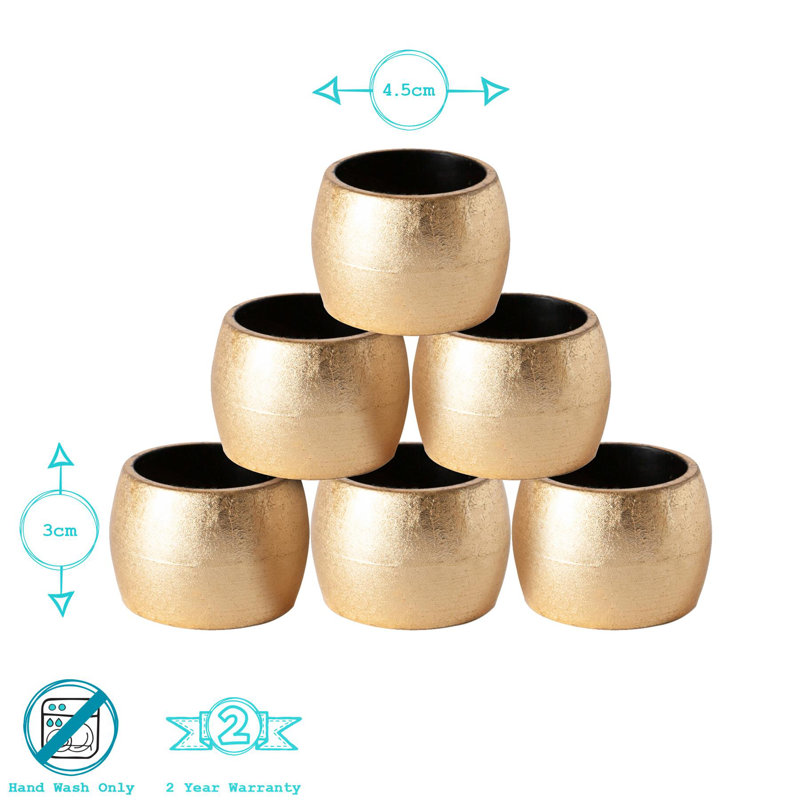 Argon Tableware - Metallic Napkin Rings, Blue