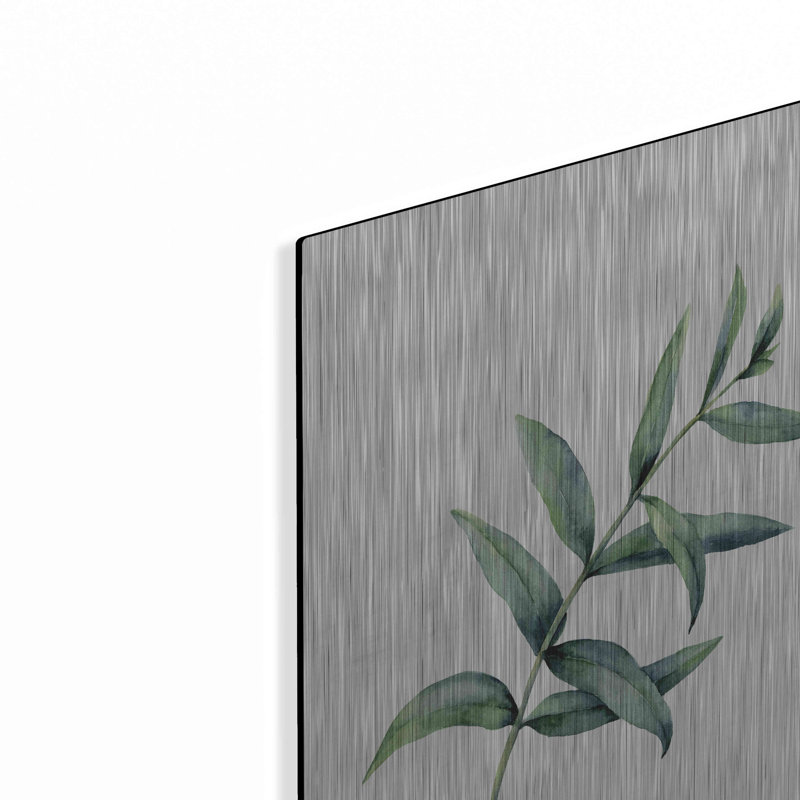 «Eucalyptus V» par Seven Trees Design, art mural en métal, 24 po x 36 po, H 16 po x l 12 po