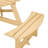 Outdoor 6 Person Picnic Table, 6 Person Round Picnic Table With 3 Built-In Benches, Umbrella Hole, Outside Table And Bench Set-1260888260
