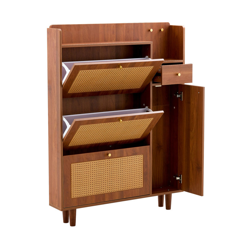 Armoire de rangement moderne et minimaliste, Cerisier