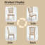 Ensemble de 2 chaises de salle à manger à dossier en rotin French Country - Chaises d'appoint rembourrées et sculptées en bois massif