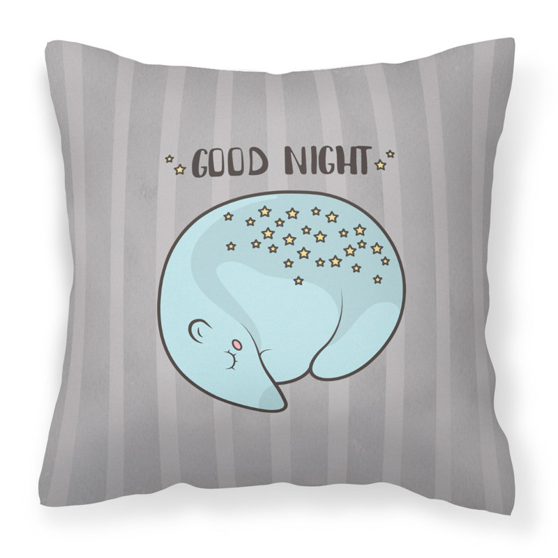 Coussin décoratif intérieur/extérieur en chambre de bébé good good night opossum, 18 po x 18 po