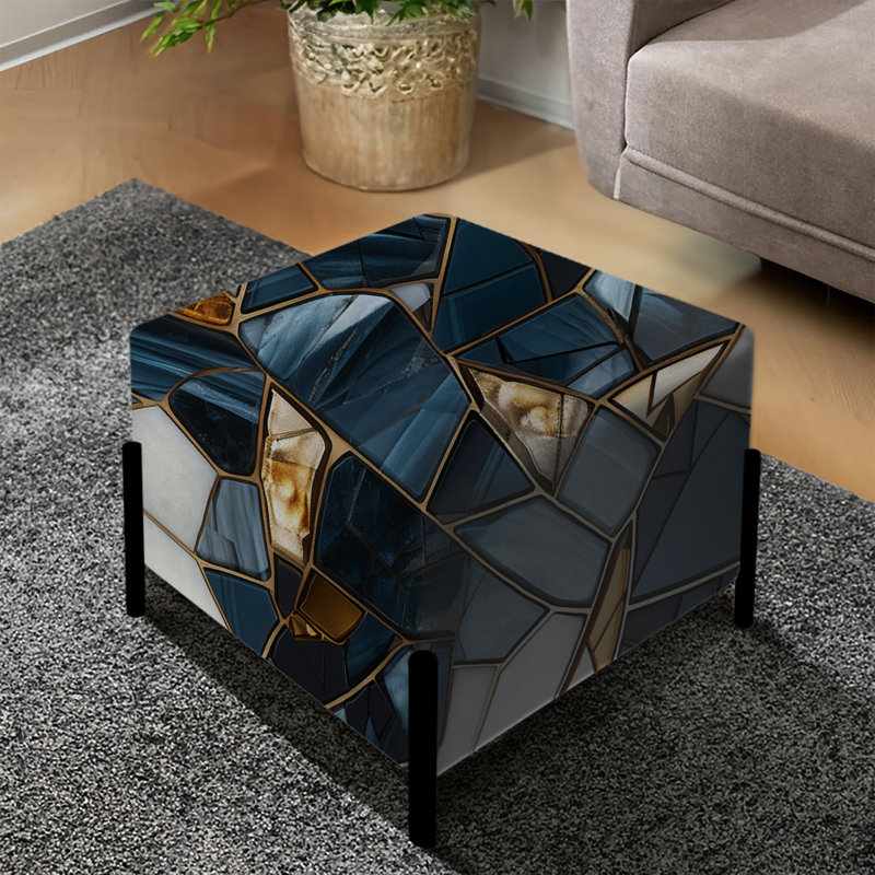 Urban Urban Marble Motif - Repose-pieds carré en marbre