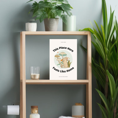 Feels Like Home Rabbit by Nazma Khokhar - Wrapped Canvas Print