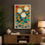 White Blooms And Teal Botanical - Print-136793063-136793067