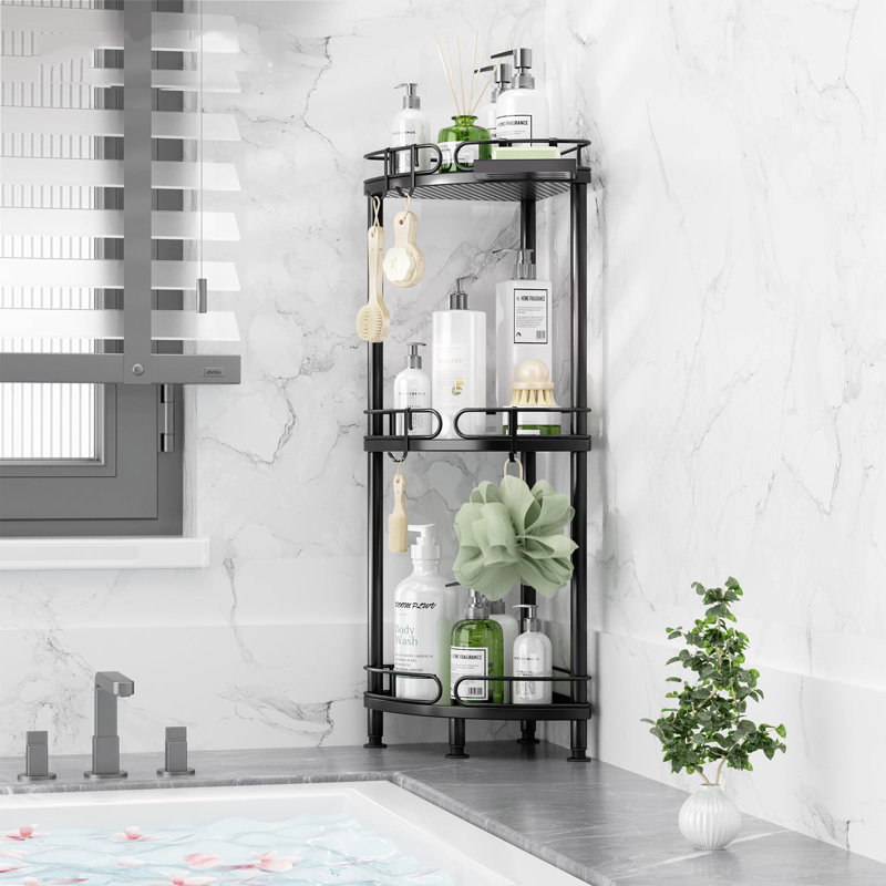Stainless Steel Shower Caddy, Black
