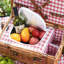 Wicker Picnic Basket Set For 2 With Waterproof Blanket & Insulated Cooler, Willow Hamper With Cutlery Kit For Camping & Weddings (Red)