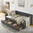 Twin Size Daybed With Drawers Upholstered Tufted Sofa Bed, With Button On Back And Copper Nail On Waved Shape Arms(81.5''X4''x30.5'')-1275756376