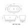 59'' x 30'' Freestanding Soaking Tub Pleated Acrylic Modern Bathtub with Overflow