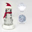 Bonhomme de neige en forme de cube de glace en acrylique 11,3 "de haut - lumières DEL, paillettes tournantes, décorations de Noël à piles