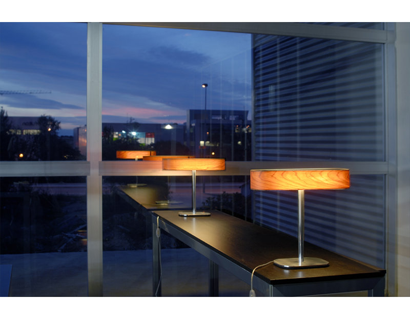 I-Club LED Table Lamp, Natural Beech, 2700K LED