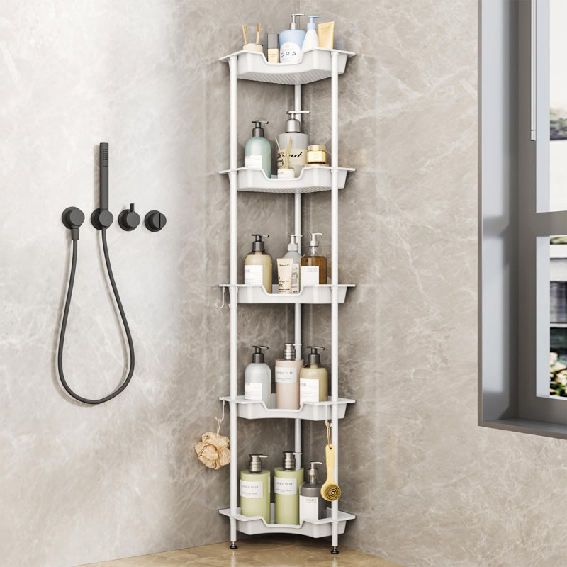 Rithvika Plastic / Acrylic Freestanding Bathroom Shelves, Natural