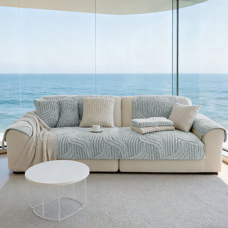 Polyester Sofa；Armchair；Loveseat；Daybed Slipcover, Blue, 70cm H x 70cm W x 70cm D