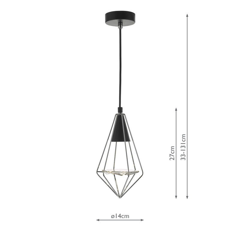 Andaiye 1 - Light Matt Black Pendant