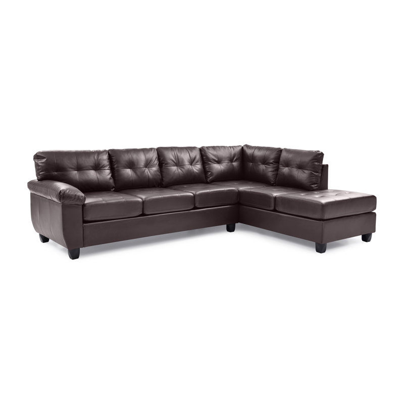 Benton Upholstered L-Shaped Sectional Reversible, Cappucino