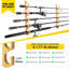 Horizontal Fishing Rod/Pole Holders for Garage, Wall or Ceiling Mounted Rack