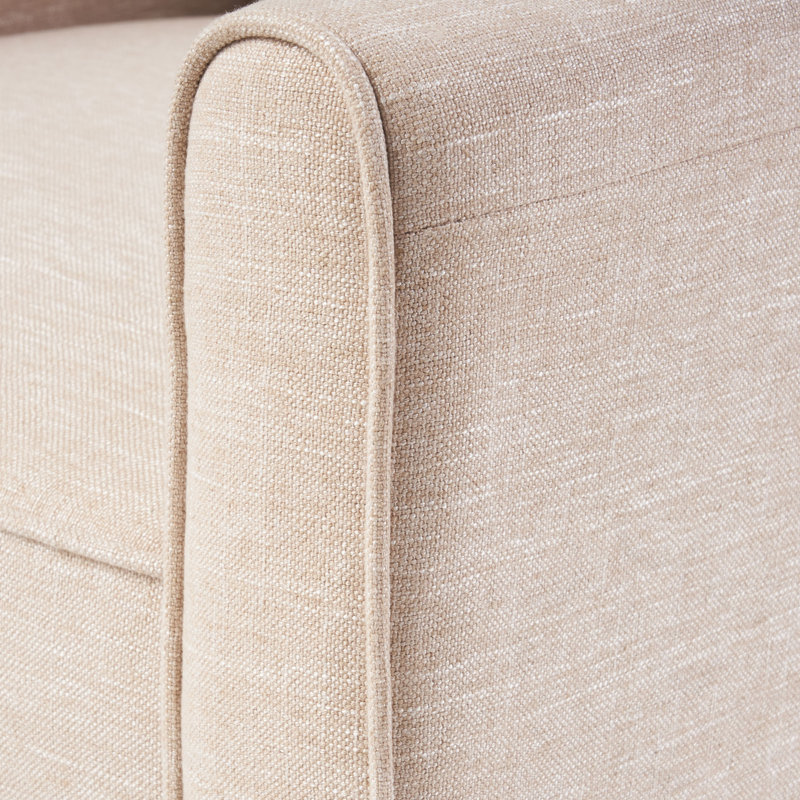 Fauteuil inclinable rembourré réglable avec repose-pieds extensible, Beige