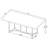 Savona Grey Faux Marble Rectangular Dining Table