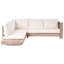 Rupakus 225 cm W L-Shaped Acacia Patio Corner Sofa with Cushions-1187860073