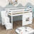 Jadi Twin Wooden Loft Bed with Staircase-1373280359