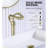 Tall Single-Hole Bathroom Sink Faucet, Waterfall Vessel Sink Faucet with Single Handle, Solid Brass Vanity Faucet with Pop-Up Drain & Supply Lines-115509099