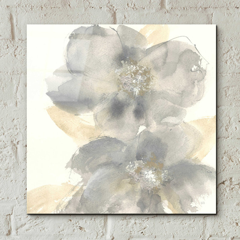 Floral gris II par Chris Paschke - impression sans cadre, H 12 po x l 12 po x P 0,13 po
