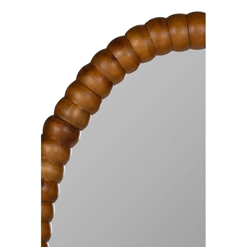 Miroir rond en bois massif Wallace
