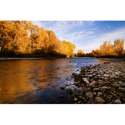 Boise River Autumn - Wrapped Canvas Print