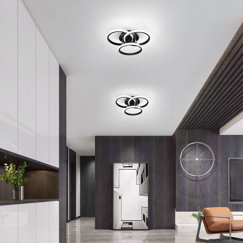 Aimes Acrylic LED Semi Flush Mount