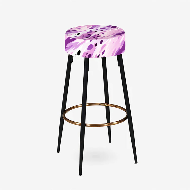 Ensemble de 2 tabourets de bar lilas