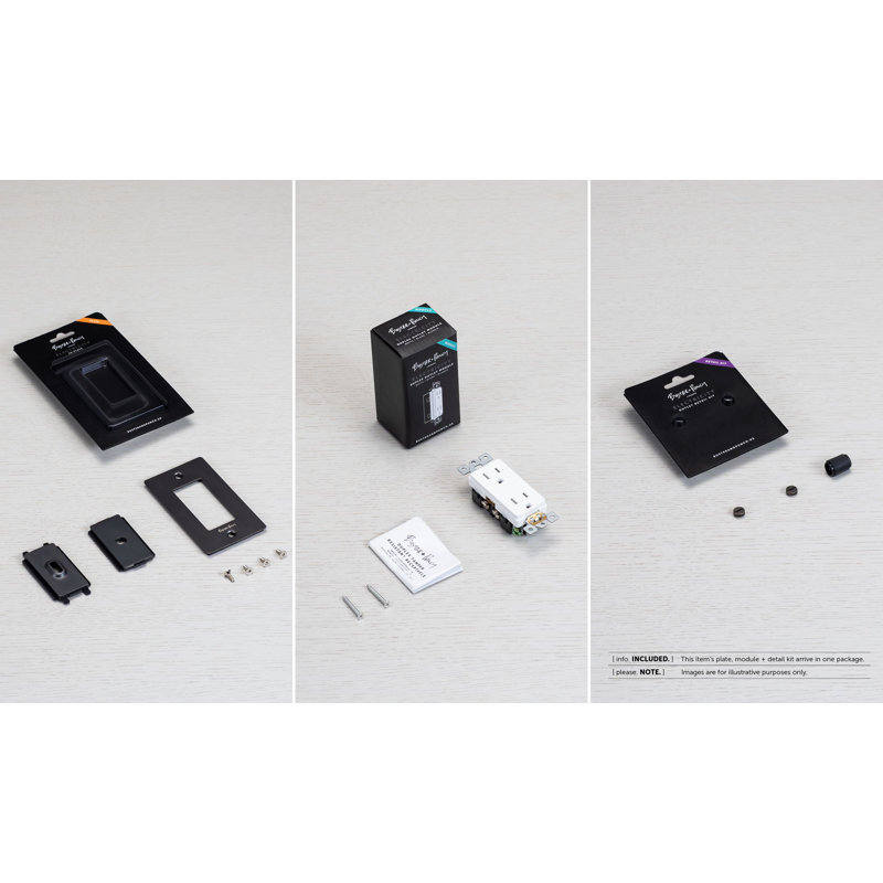 1G Duplex Outlet / Without Logo , Matte Black