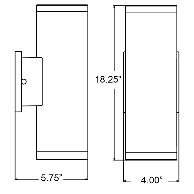Haarstick Aluminum Wall Light, Bronze, 18" H x 4" W x 4" D