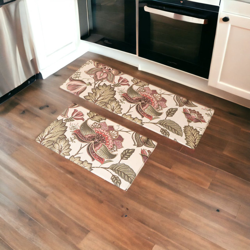 Trevethan Geometric Water Resistant Anti-Fatigue Non-Skid Kitchen Mat
