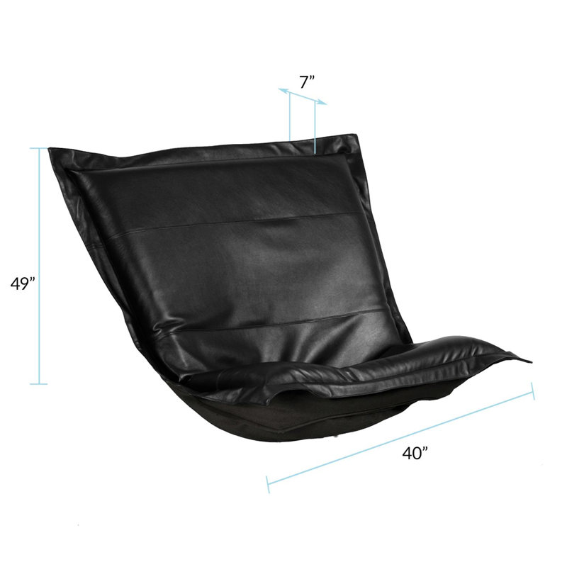 Azaria Outdoor 7'' Lounge Chair Cushion, Black