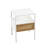Set Of 2, 15.75" Rattan End Table With  Drawer, Modern Nightstand, Metal Legs,Side Table-1702114903