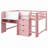 Bed with Built-in Desk,Storage Cabinets and Open Bookcase-994948622