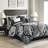 Reversible Bedding With Pattern - Black Full/Queen Cotton And Blend-120276158-120276159
