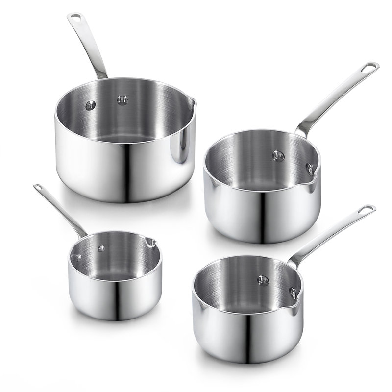 Ensemble de réchauds à beurre en acier inoxydable Cooks