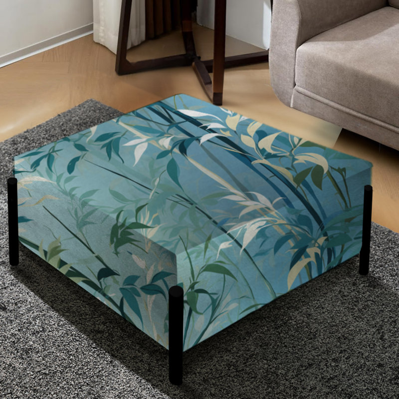 Natures Botanical Ferns Jungle Harmony I - Grand repose-pieds carré botanique