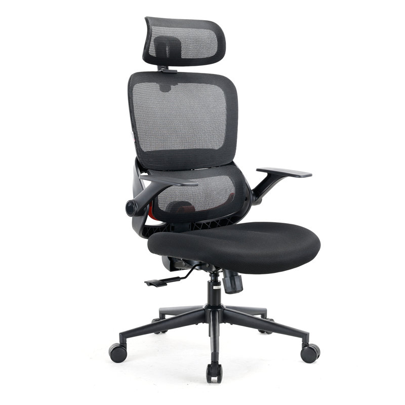 Chaise de bureau avec accoudoirs à 2 dimensions, chaise de bureau à haut dossier avec appui-tête à 2 dimensions, chaise ergonomique avec support lombaire dynamique adaptatif, verrou inclinable de 113 à 135 °, 300 lb