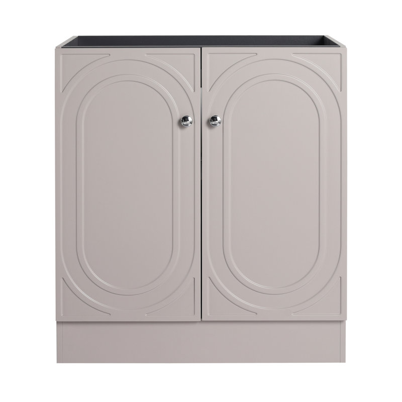 Meuble-lavabo 30 po kaki moderne avec rangement à fermeture en douceur