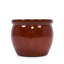 Pot de fleurs orange en céramique de 3, de style moderne pour la terrasse, le jardin, les espaces intérieurs, le gel - et avec un pot de drainage avec divers réglages, chaleur